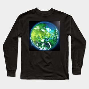 Terraformed Mars rendering Long Sleeve T-Shirt